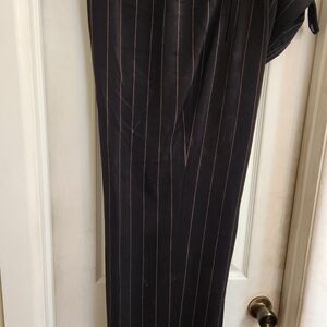 Cato Men's Black and Brown Pinstripe Dress Pants